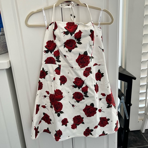 White Fox Scarlett Rose Halter Dress - Picture 2 of 4